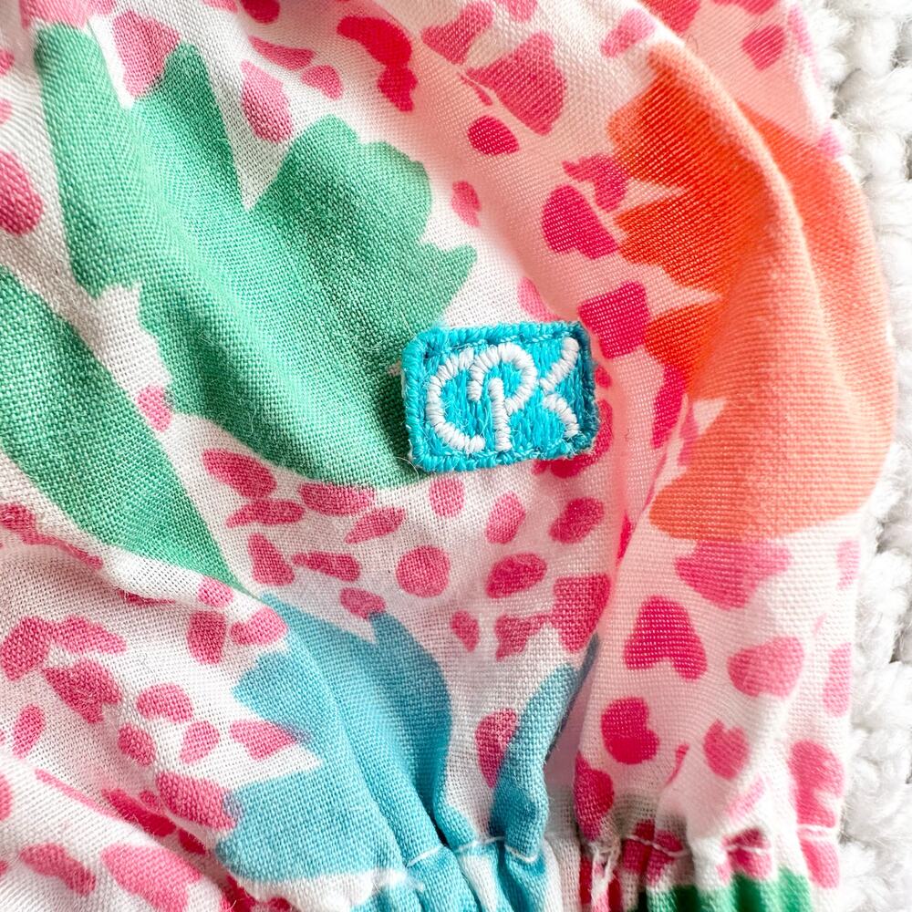 Cabbage Patch Kids 1988 Coleco Colorful Graphic Jungle Print Jumper Bonnet Set - Picture 4 of 8